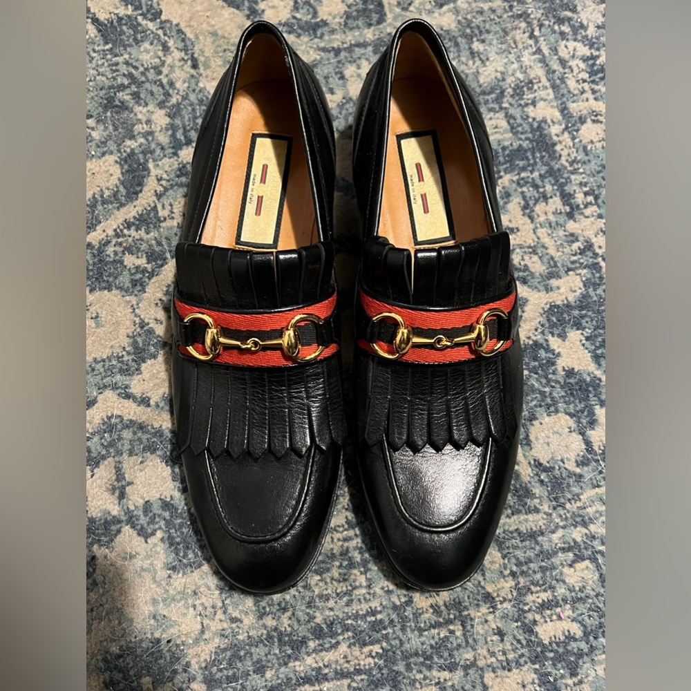 🎁SOLD!🚚 Gucci Women’s (Unisex) Palm Springs Kiltie Loafer w/ Web and Horse Bit